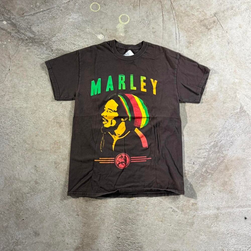 Brown Bob Marley Graphic T-Shirt